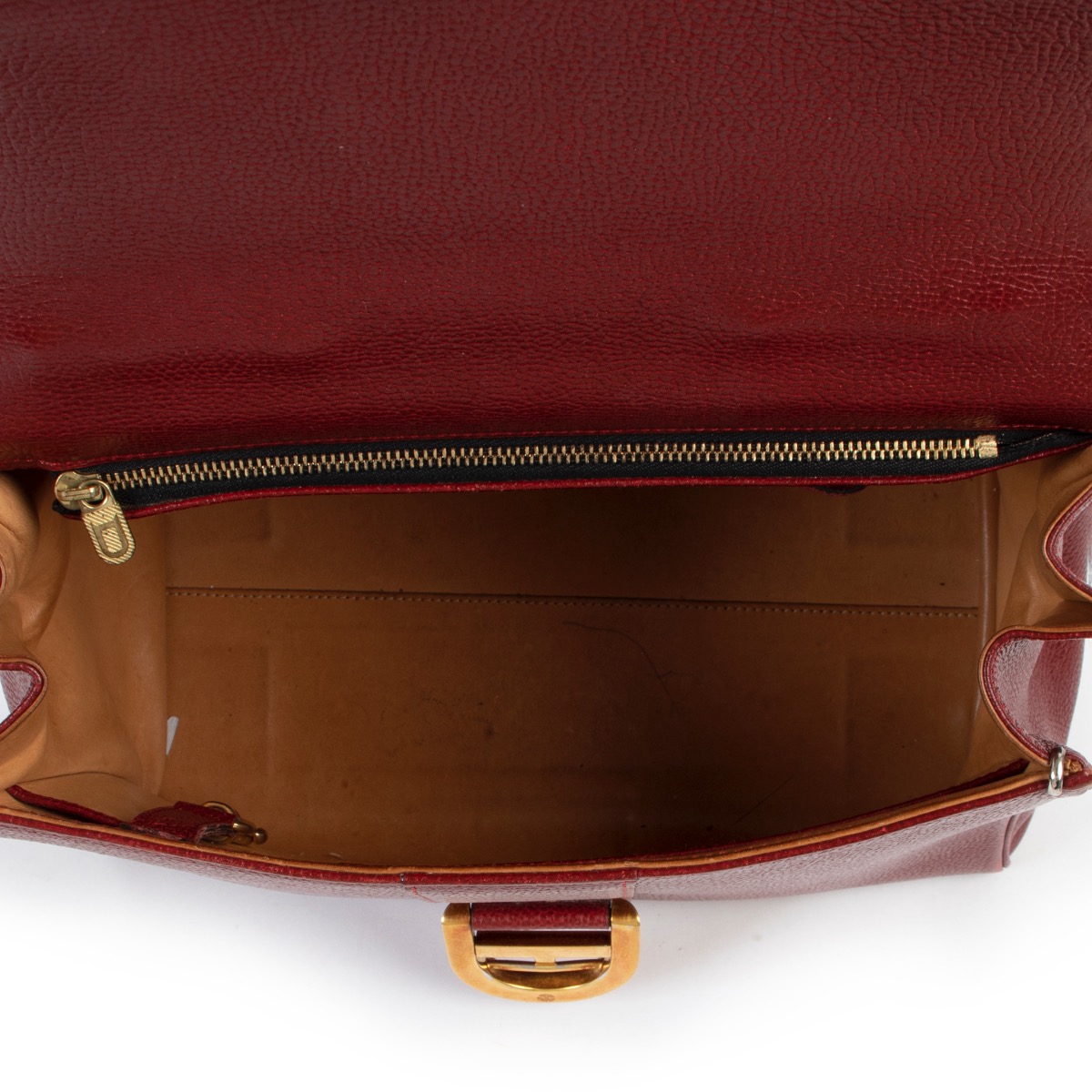 Brillant leather handbag Delvaux Burgundy in Leather - 31975960