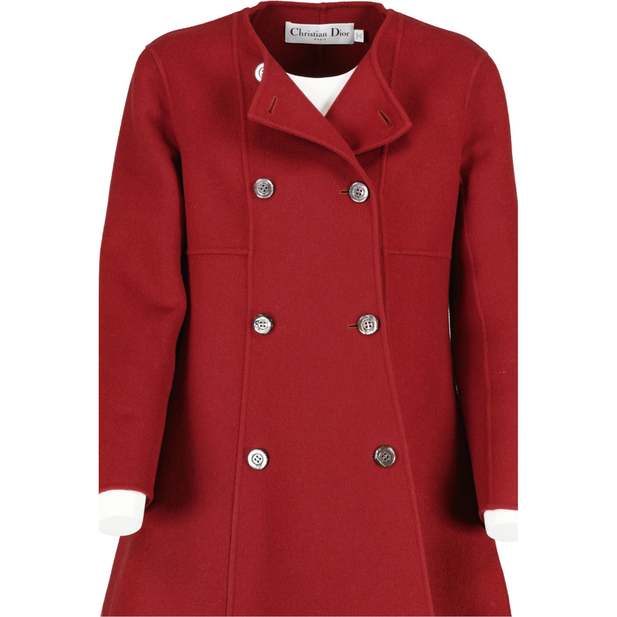 Christian Dior 赤 M ボタン付きコート Christian Dior 赤 M ボタン付きコート