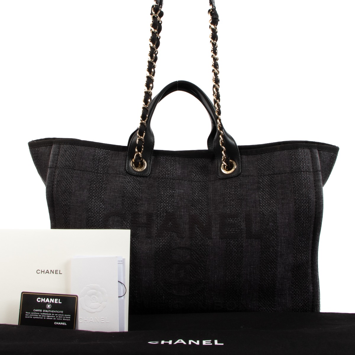 Chanel Deauville XL Canvas Tote Bag ○ Labellov ○ Buy and Sell Authentic  Luxury