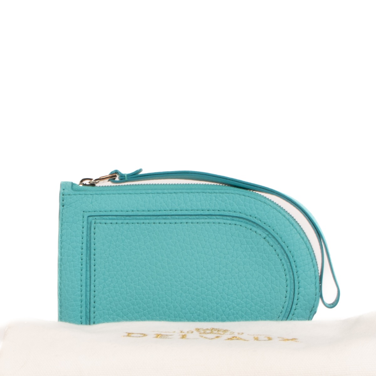 Delvaux Turquoise Leather Pin D Multifonctions Wallet