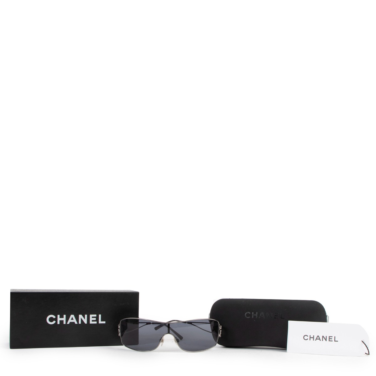 Chanel Black Swarovski Crystal CC Logo Sunglasses Labellov Buy and Sell  Authentic Luxury