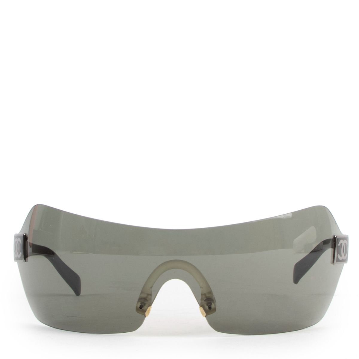 Chanel - Shield Sunglasses - Black Gray - Chanel Eyewear - Avvenice