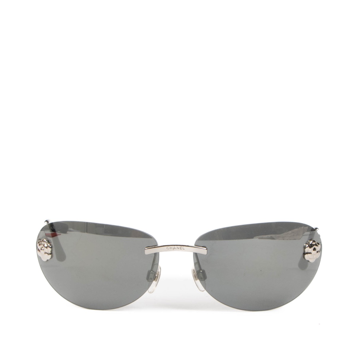 Chanel Black 4084 Camellia Oval Sunglasses ○ Labellov