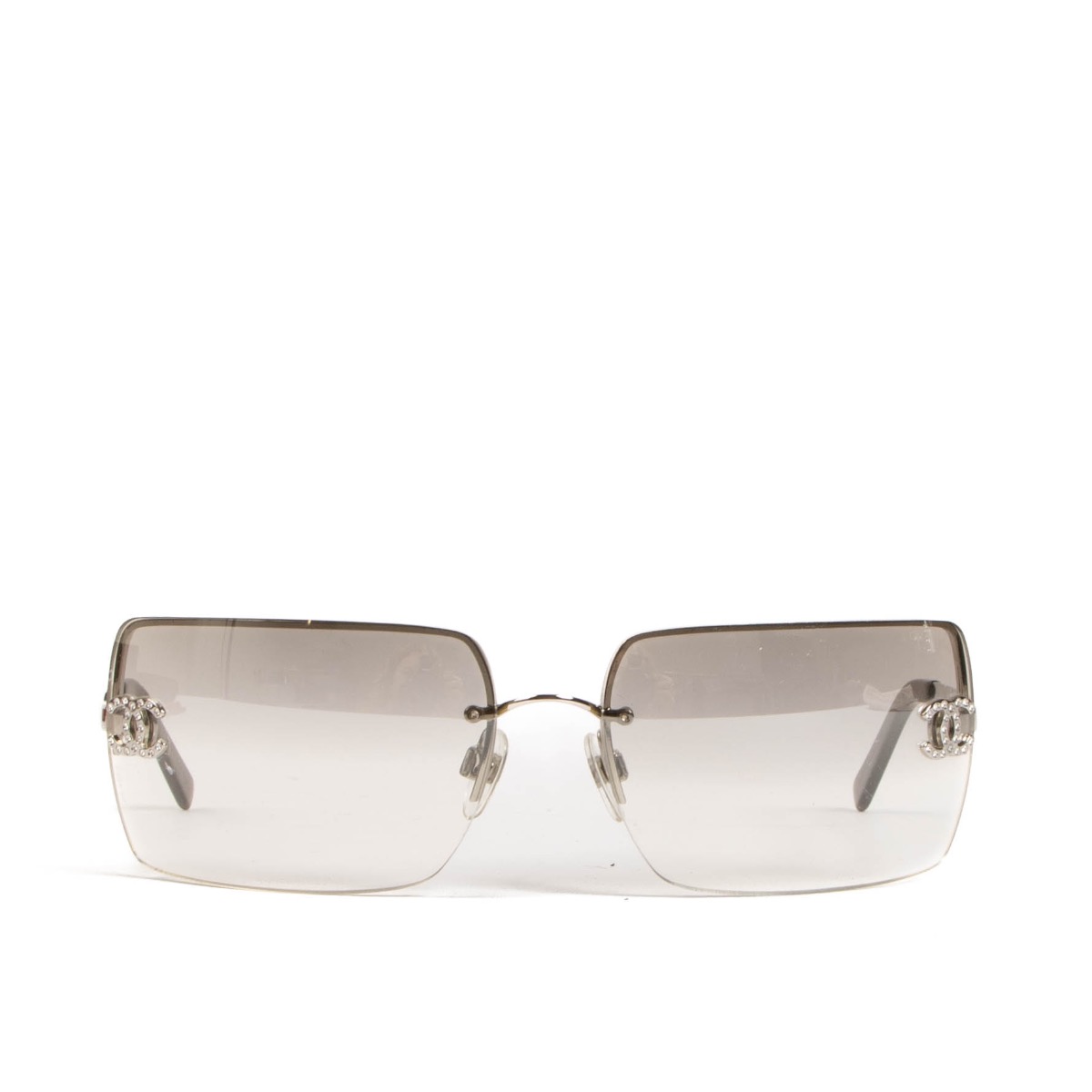 Chanel Silver 4092 CC Rhinestone Sunglasses ○ Labellov ○ Buy and