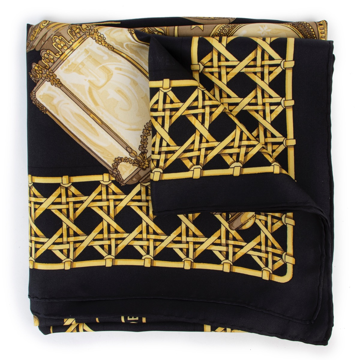 Hermès Feux De Route Black Silk Scarf ○ Labellov ○ Buy and