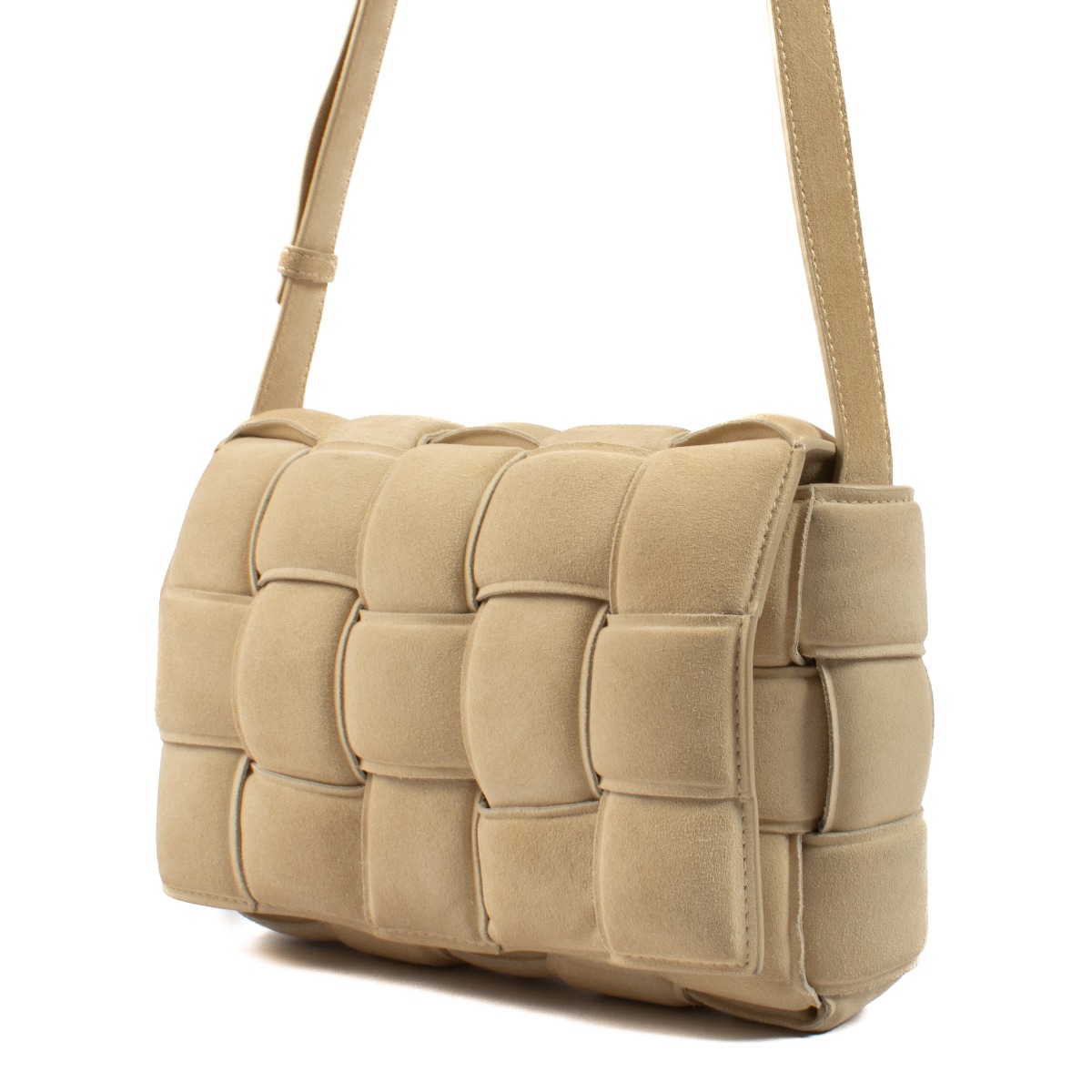 Bottega Veneta Porridge Suede Padded Cassette Bag