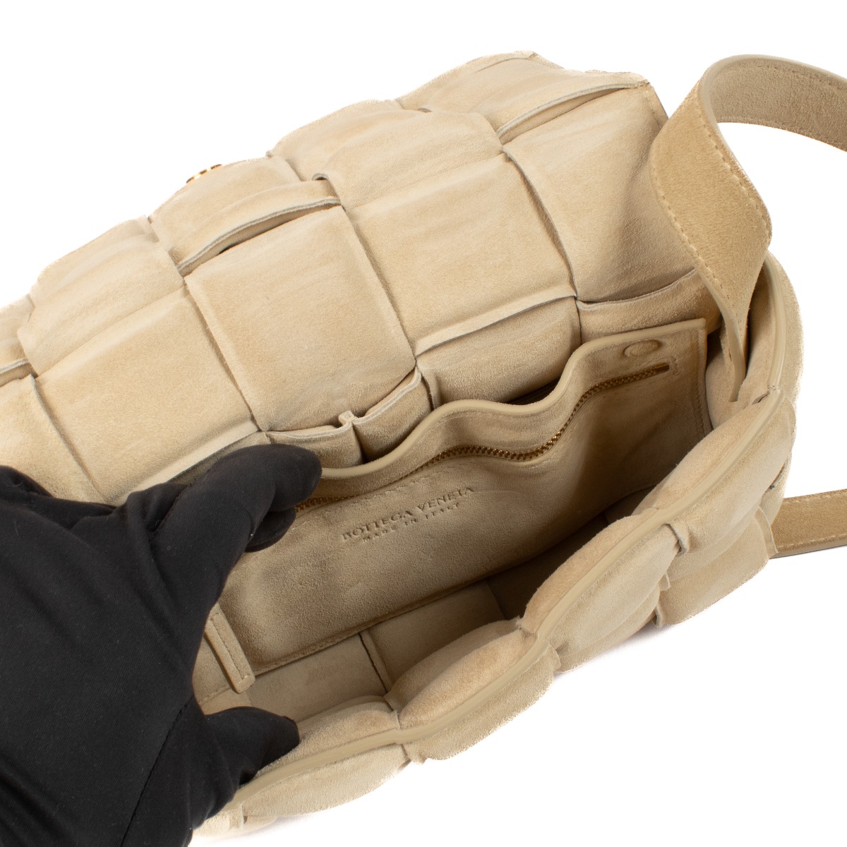 Bottega Veneta Porridge Suede Padded Cassette Bag