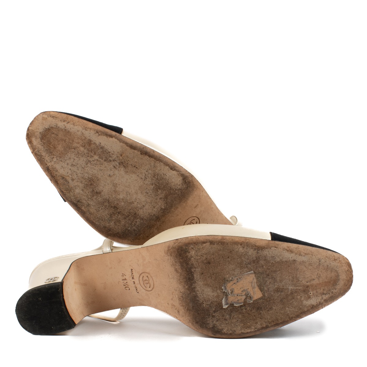 CHANEL INTERLOCKING CC LOGO MULES CLOGS – Caroline's Fashion
