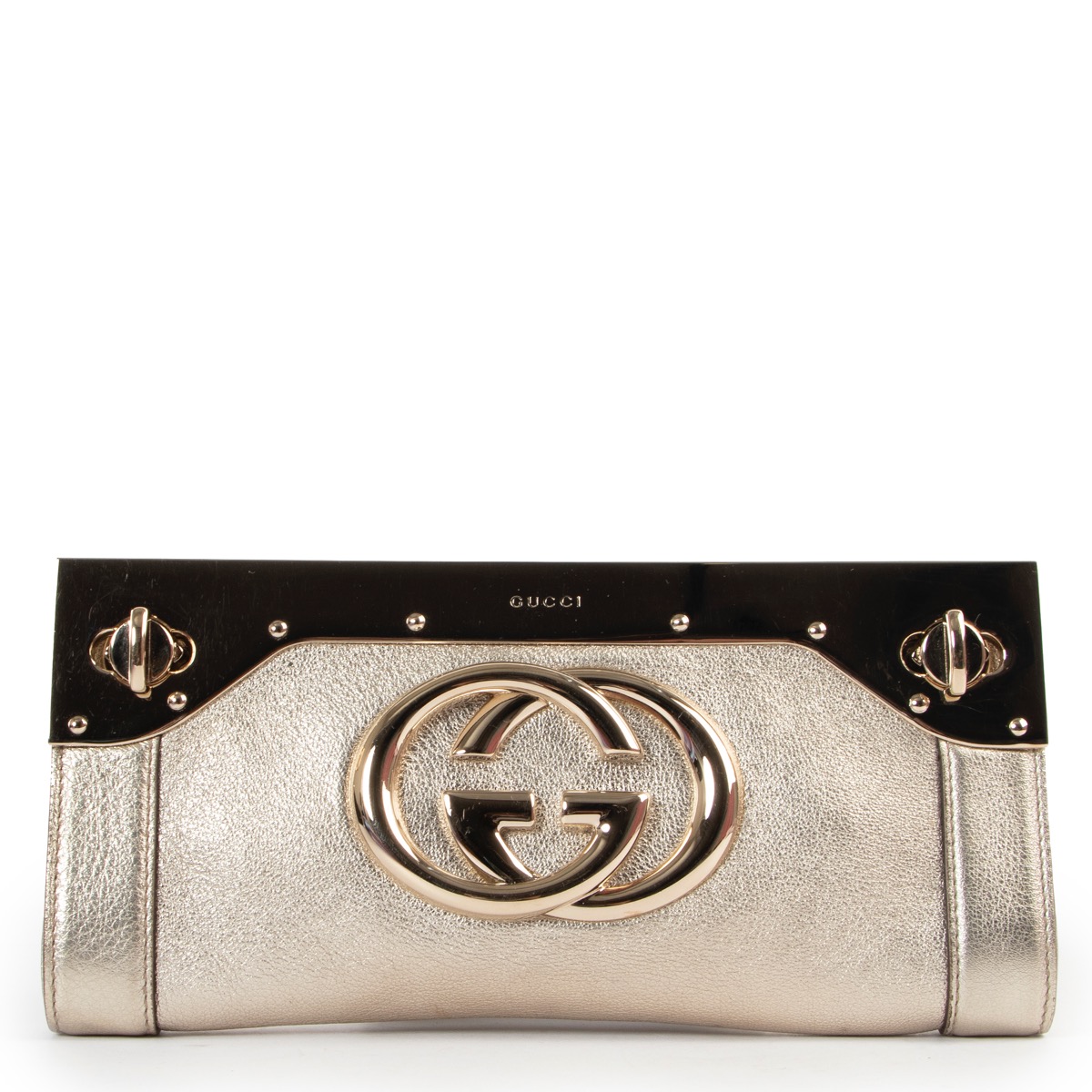 Gucci Gold Britt Clutch Labellov Buy and Sell Authentic Luxury