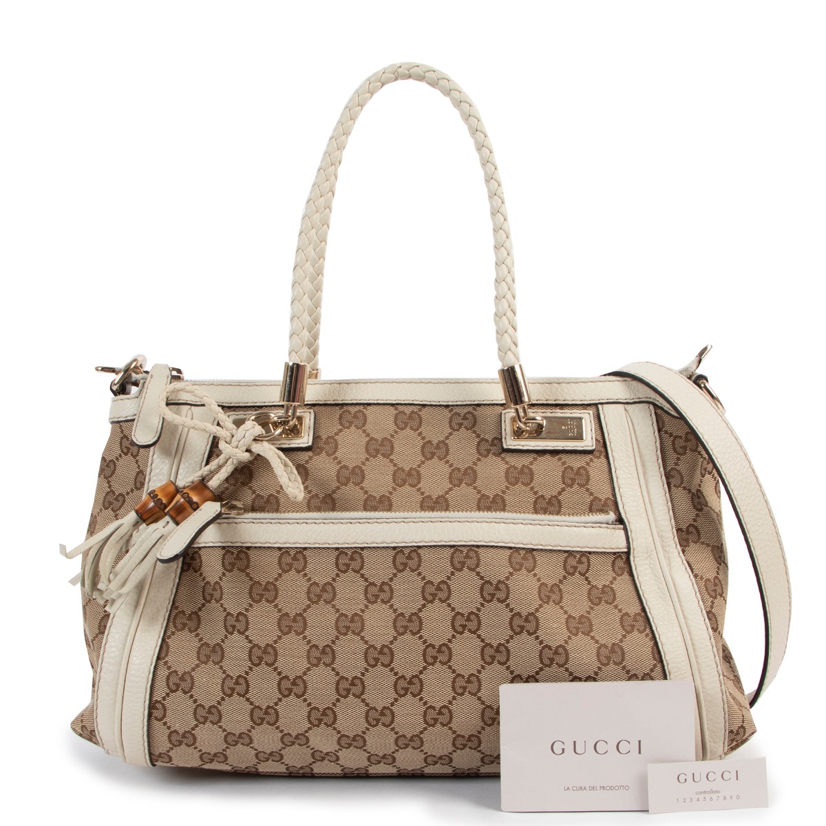 Gucci Monogram Bamboo Shoulder Bag Labellov Buy and Sell