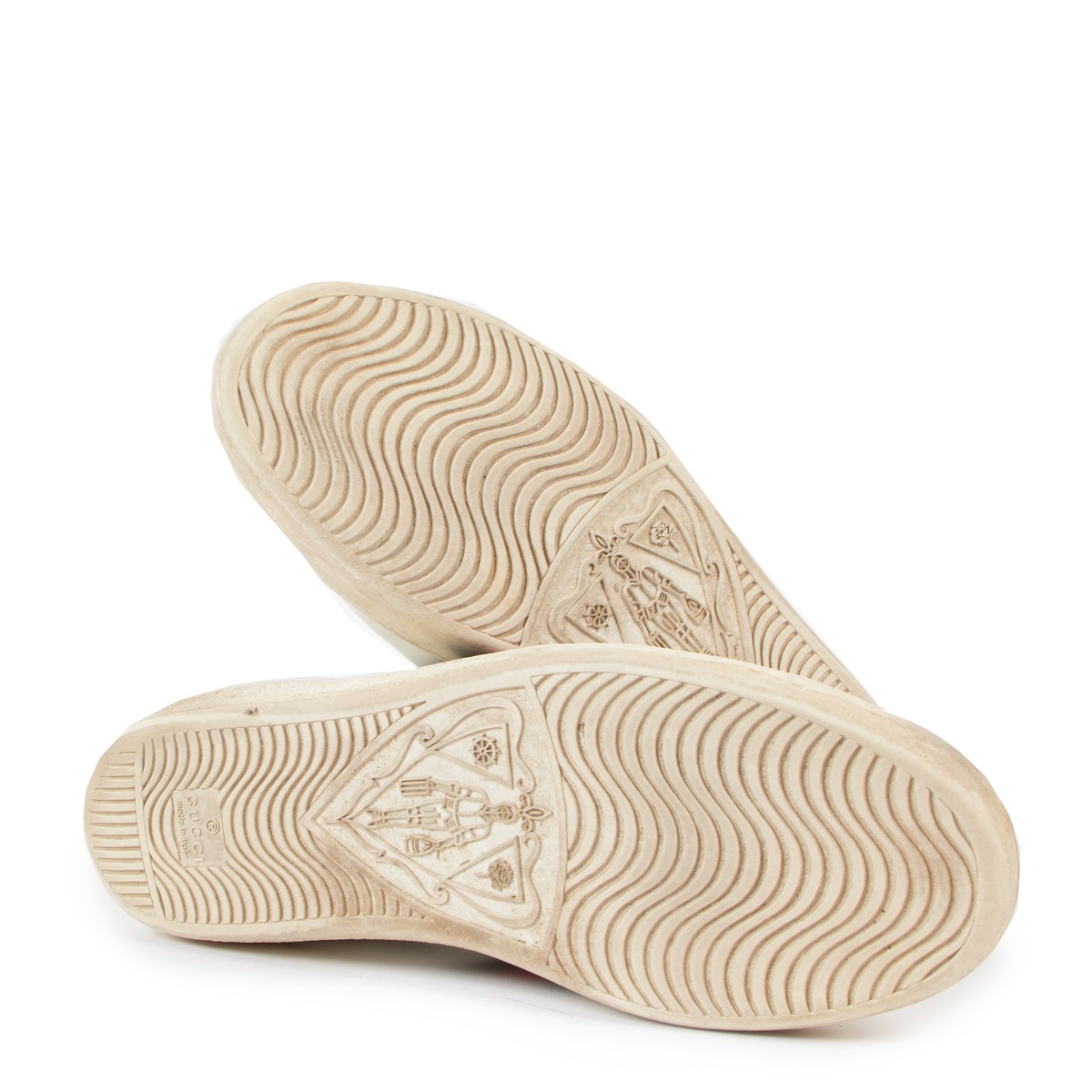 Gucci White Ace Bee Embroidered Sneakers - Size 40