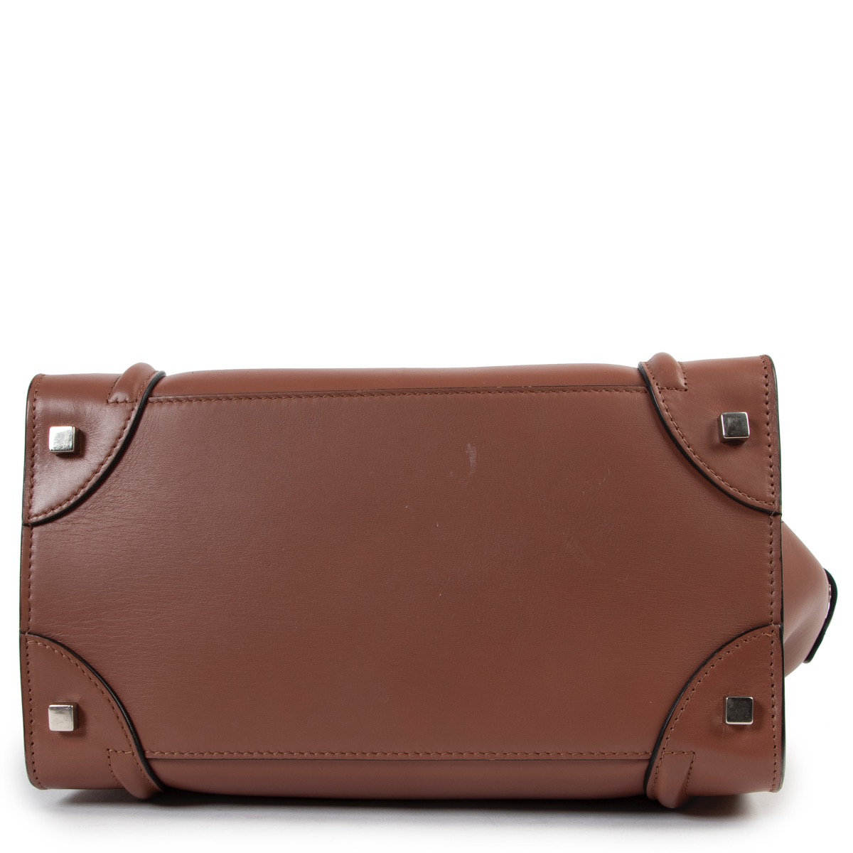 Céline Luggage Mini Brown Leather Top Handle ○ Labellov