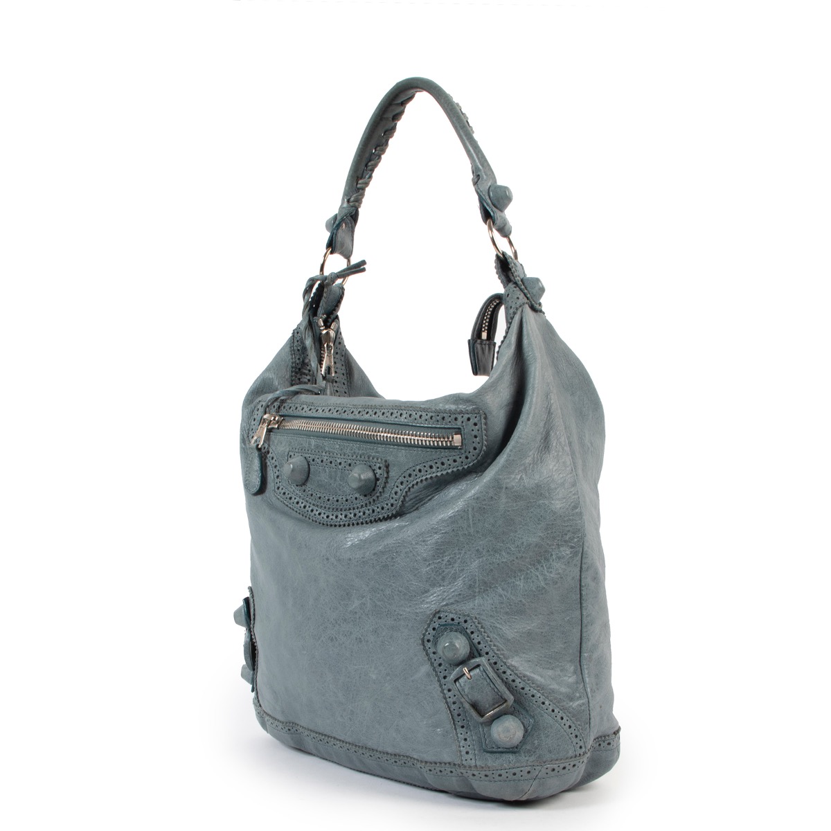 Balenciaga Blue Giant Day Hobo Shoulder Bag Labellov Buy and