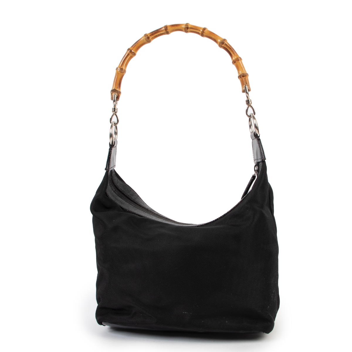 Bamboo handle flap bag／ブラックデニム Bamboo handle flap bag／ブラックデニム