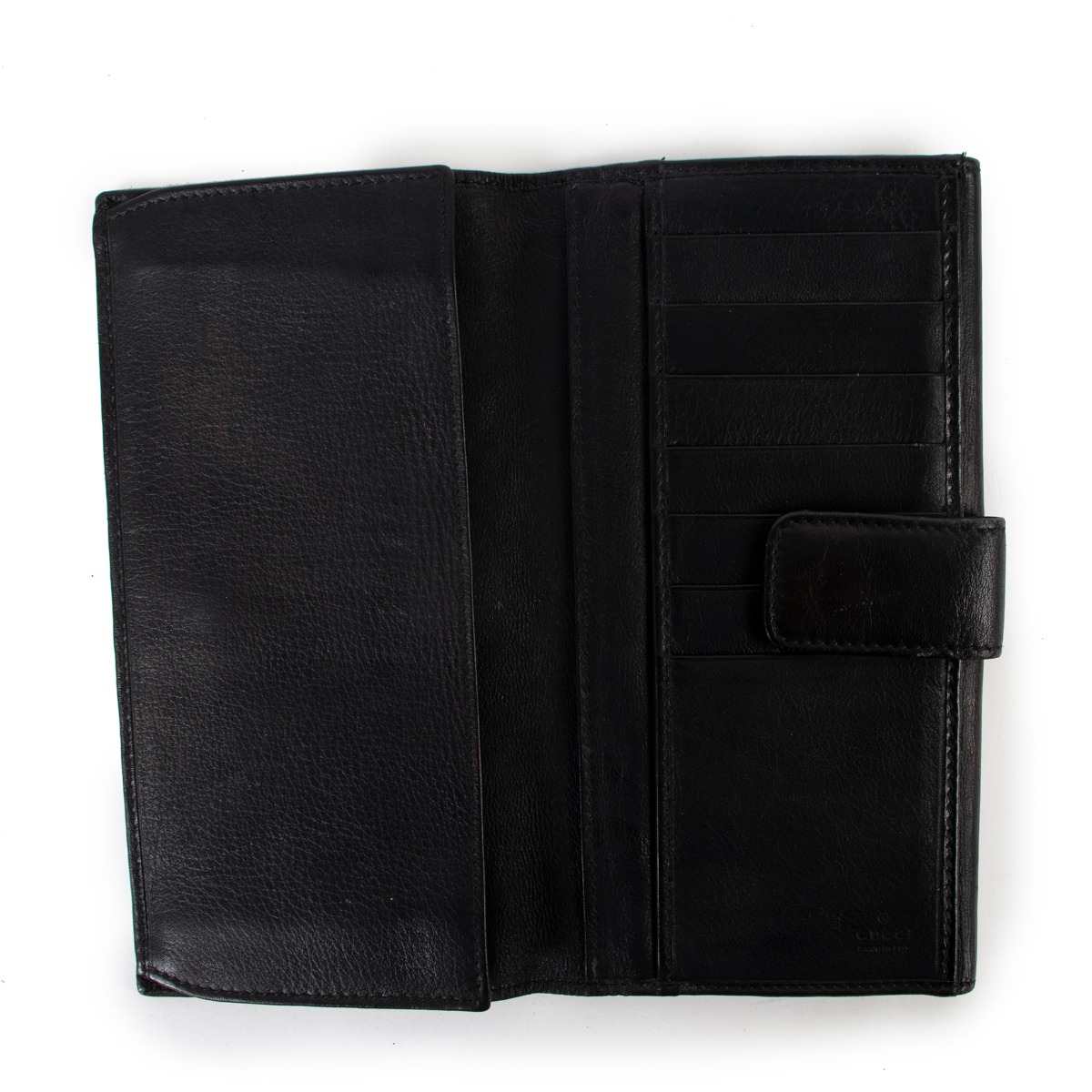 Gucci Black Interlocking GG Long Wallet ○ Labellov ○ Buy