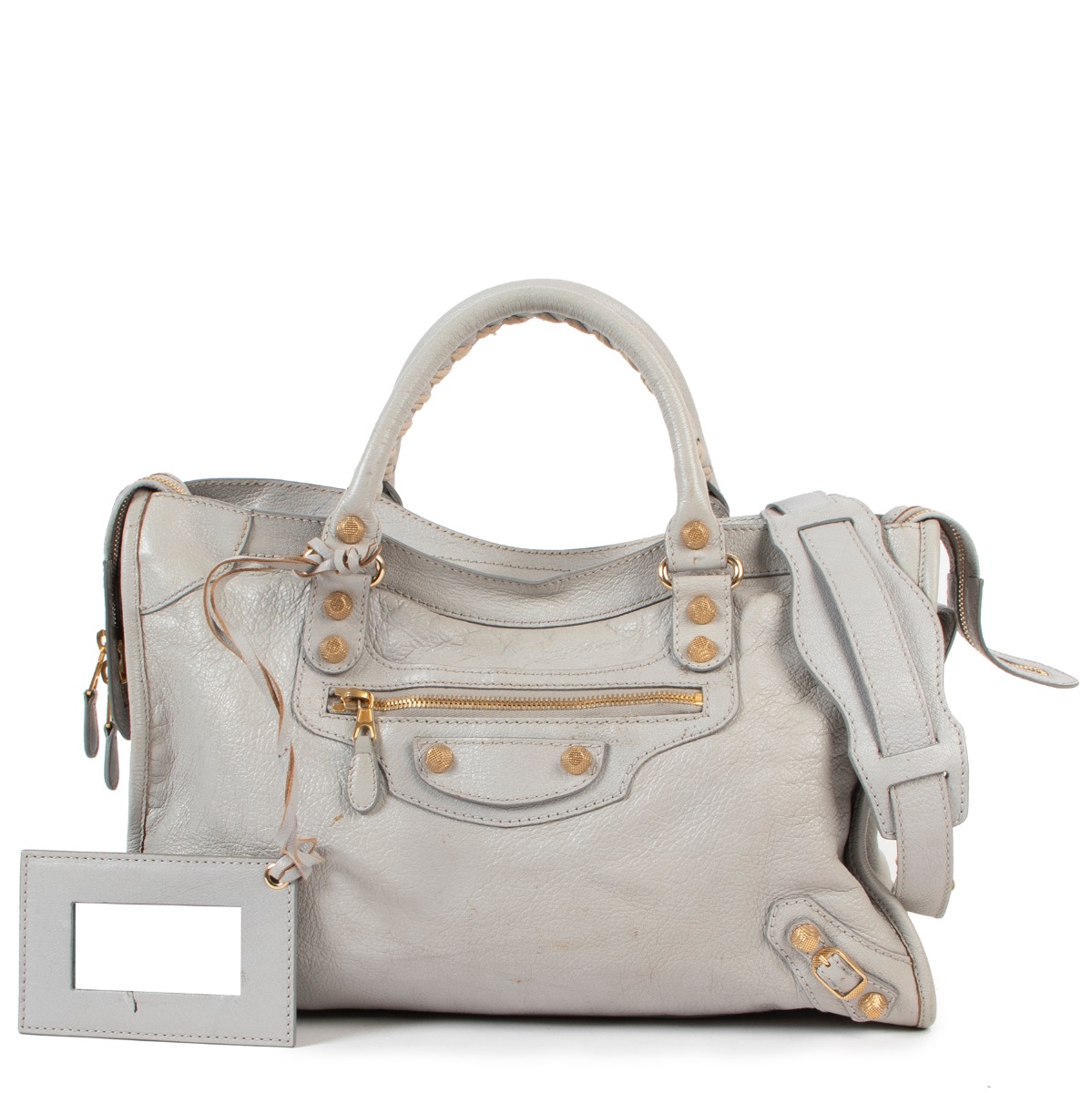 Balenciaga Classic City Gris Glacé Gold 12 Handbag ○ Labellov ○ Buy and Sell Authentic Luxury