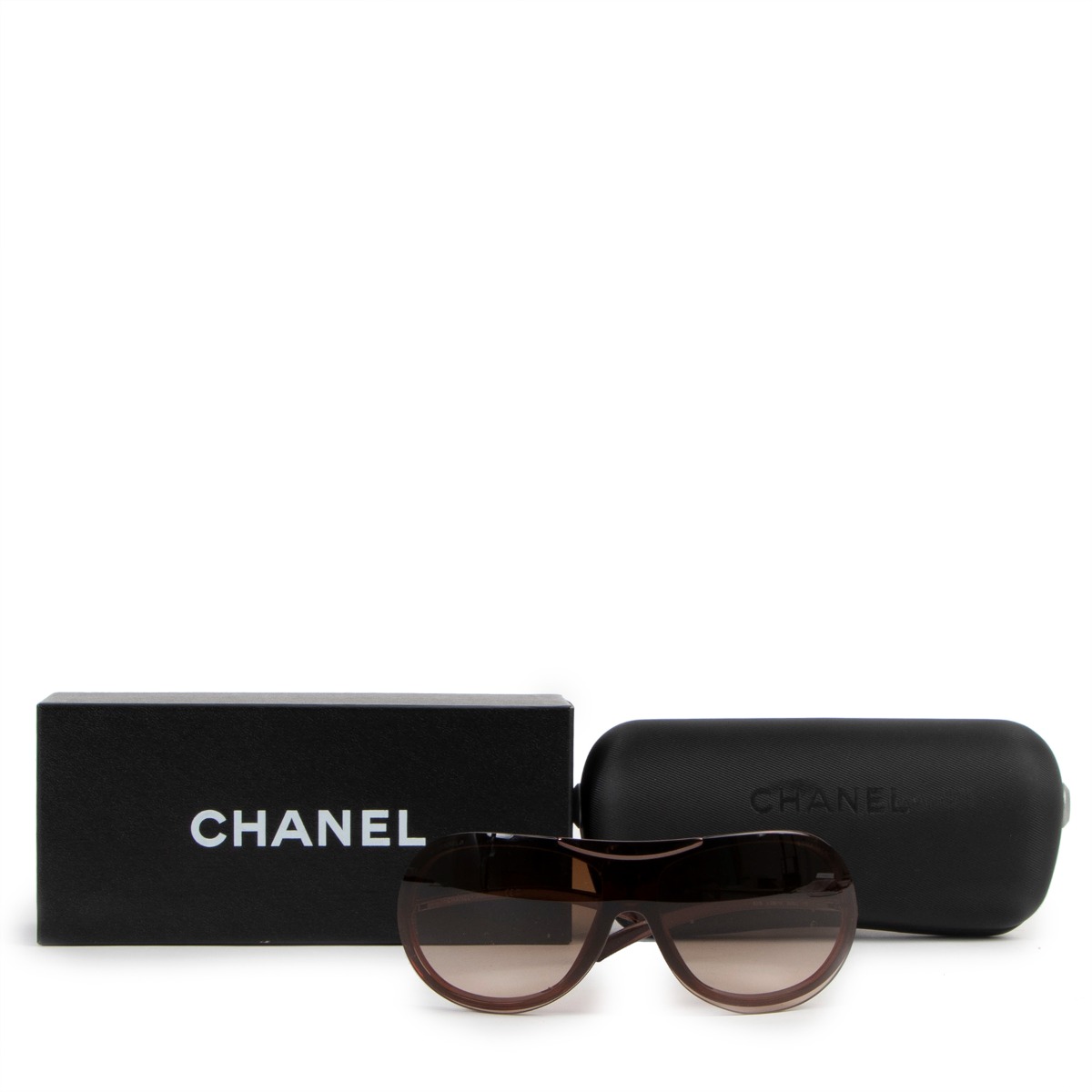 Chanel Brown Shield Pilot Sunglasses ○ Labellov ○ Buy and Sell Authentic  Luxury