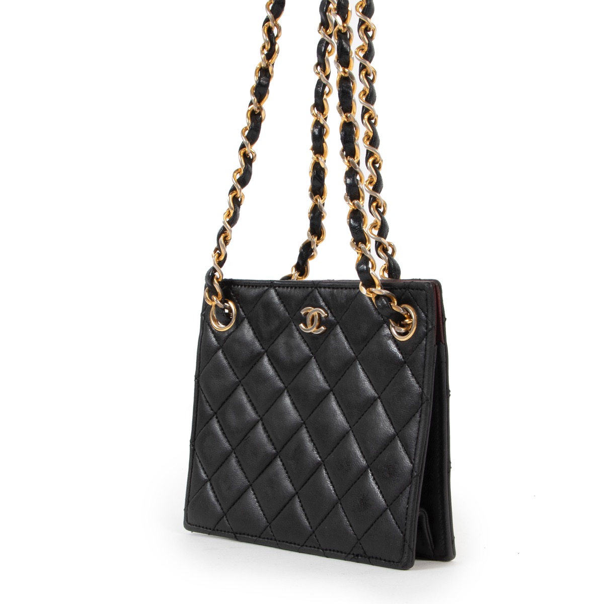 予約販売 Chanel Black Diamond Quilted Squared Shoulder bag スニーカー