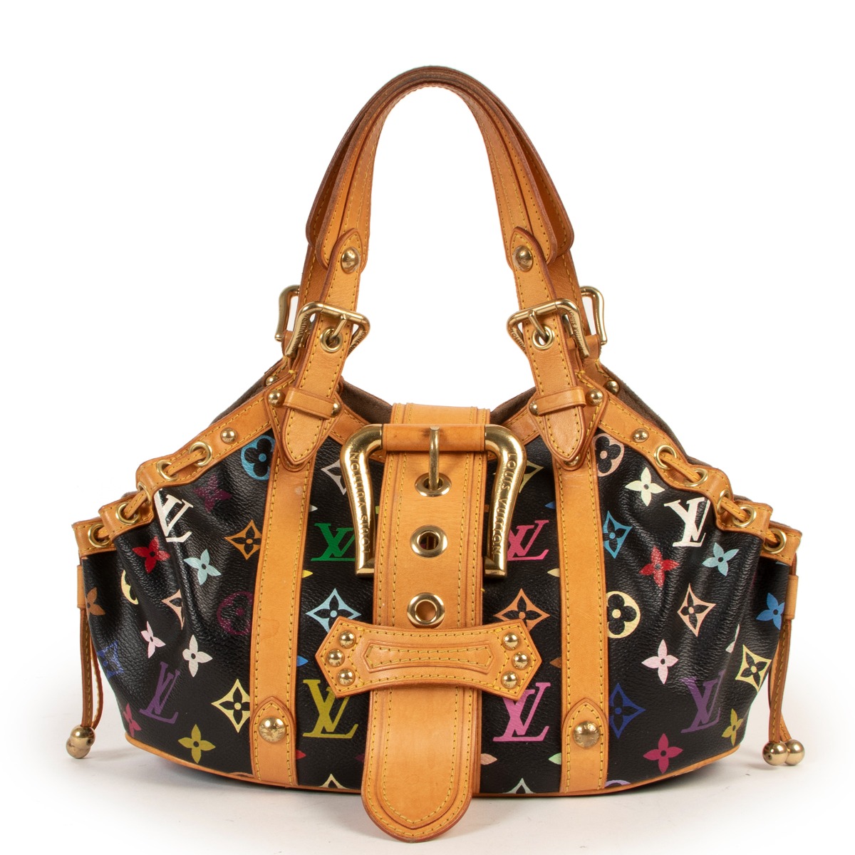 Louis+Vuitton+Teda+Top+Handle+Bag+PM+Multicolor+Canvas for