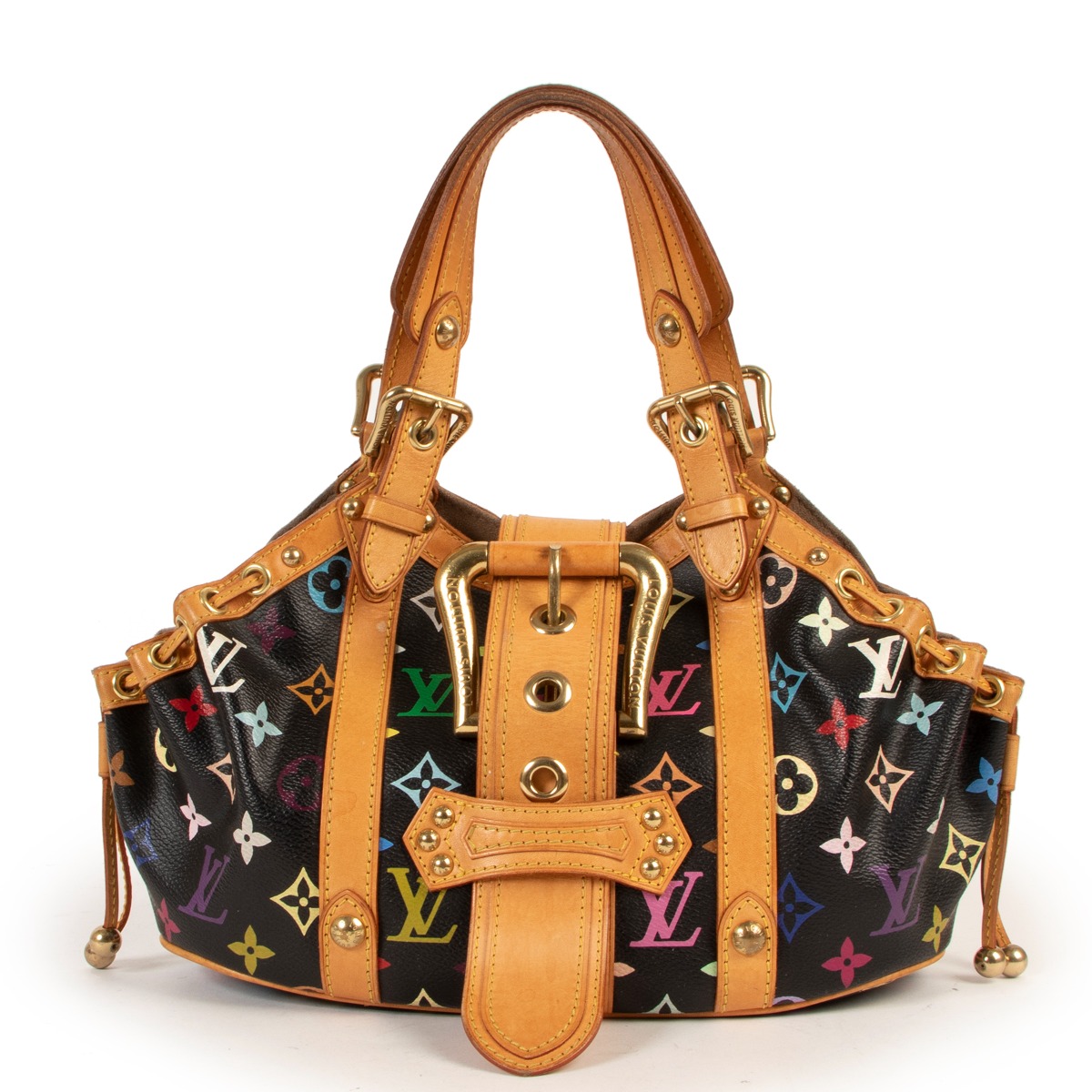Louis Vuitton Black Monogram Multicolore Theda PM Handbag
