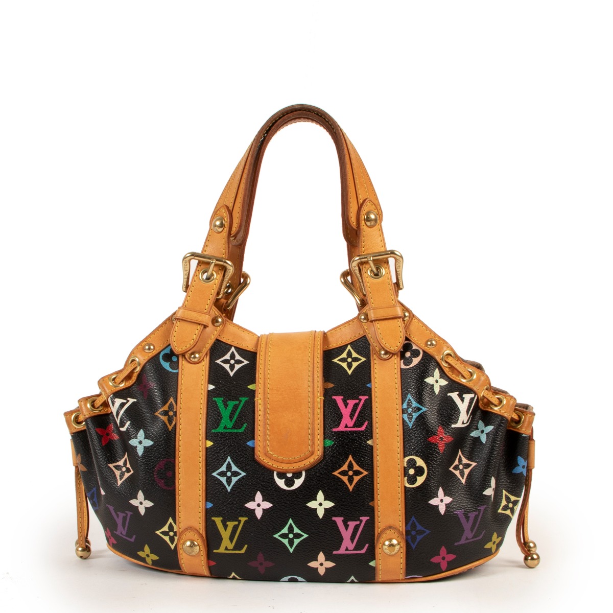 Louis Vuitton Black Monogram Multicolore Theda PM Handbag