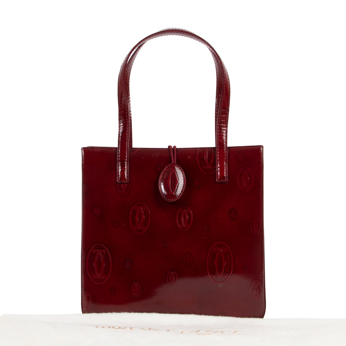 Cartier Burgundy Happy Birthday Mini Tote Bag ○ Labellov ○ Buy