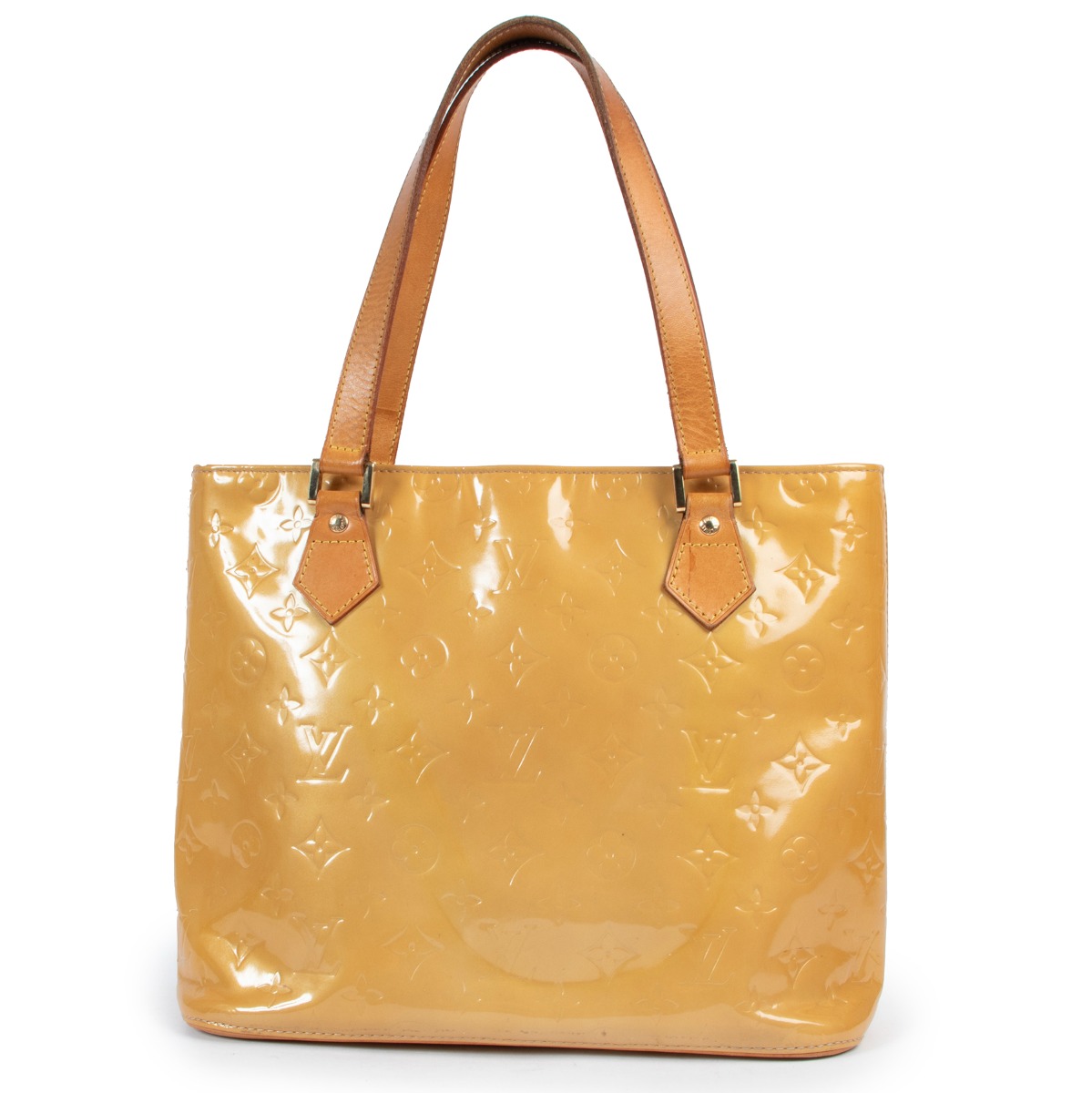 Louis Vuitton Beige Houston Monogram Vernis Tote Bag ○ Labellov ○ Buy and  Sell Authentic Luxury