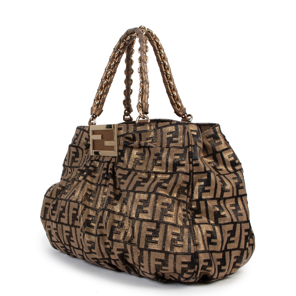 Pre-Owned Brown Zucca Canvas Shoulder Bag QBB0593J0B927