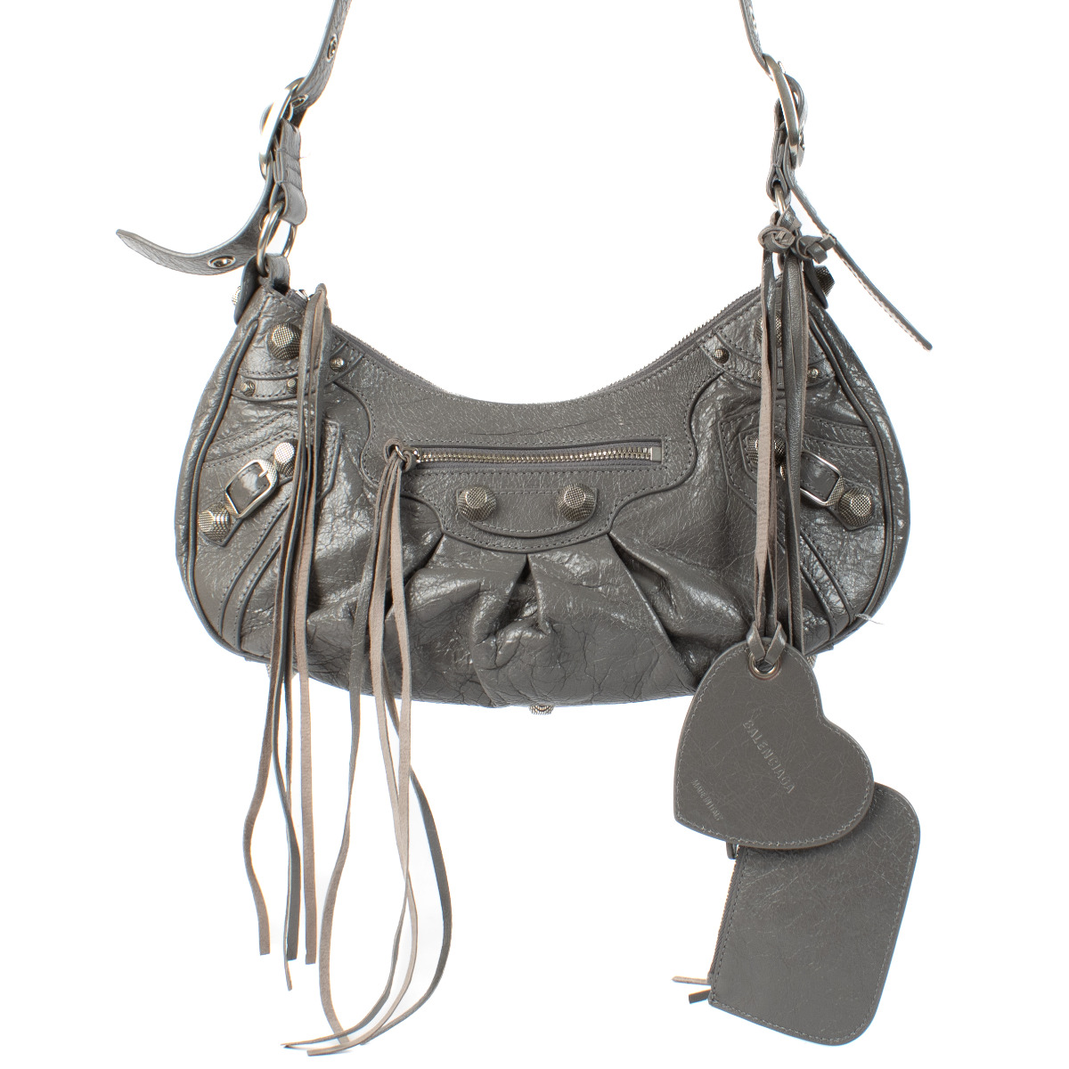 Balenciaga Grey Leather Small Le Cagole Bag ○ Labellov ○ Buy and