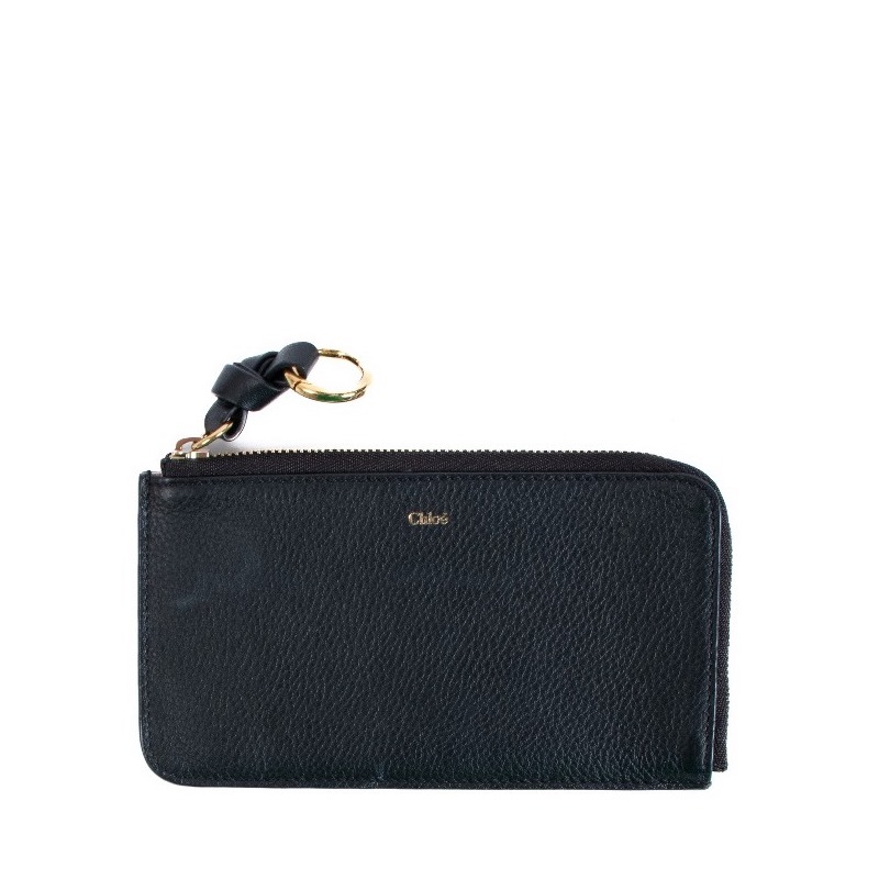 【CHLOE】ALPHABET WALLET Chloé Alphabet Wallet In Grained Leather in Cashmere grey