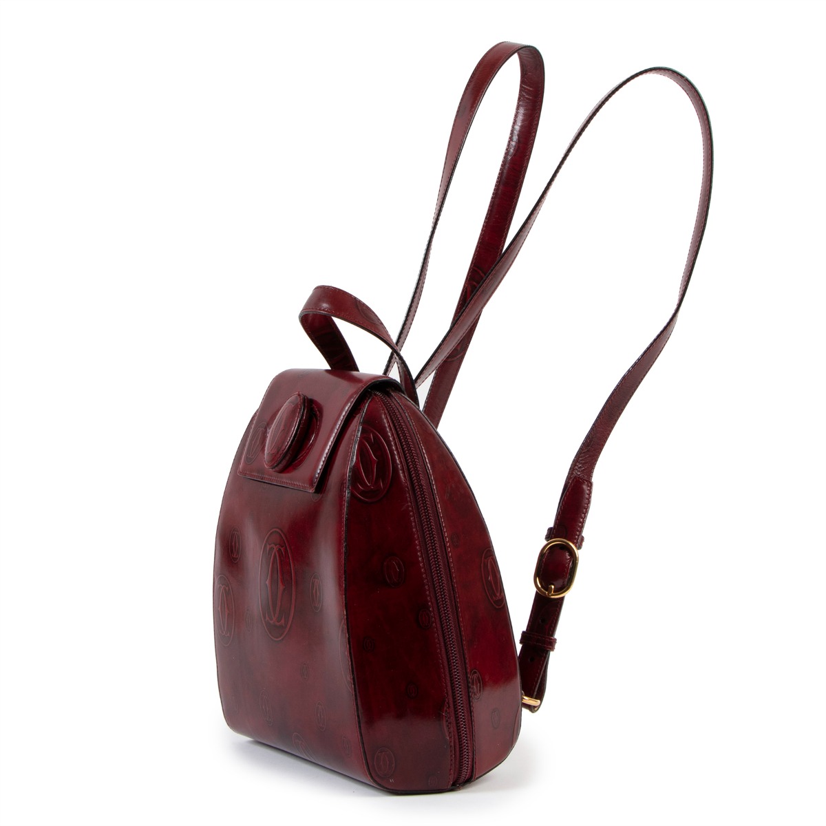Cartier Burgundy Happy Birthday Backpack Labellov Buy and Sell