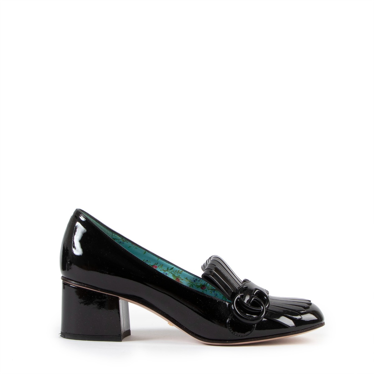Gucci marmont patent leather pumps top
