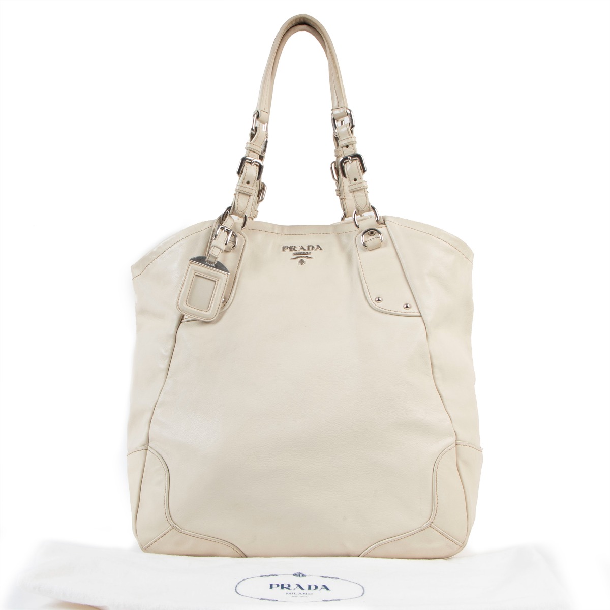 Prada cream 2025 shoulder bag