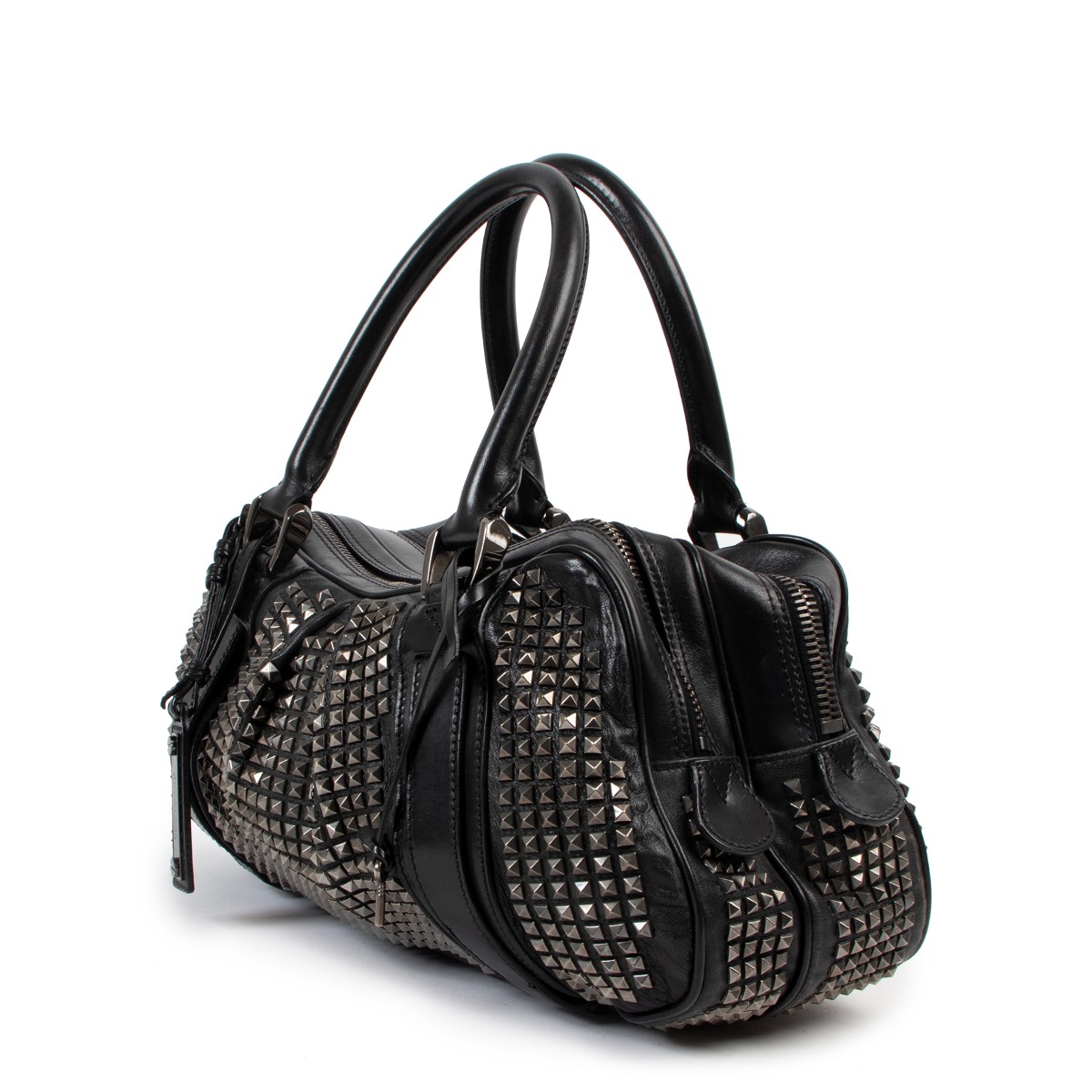 Burberry prorsum black studded knight bag hotsell