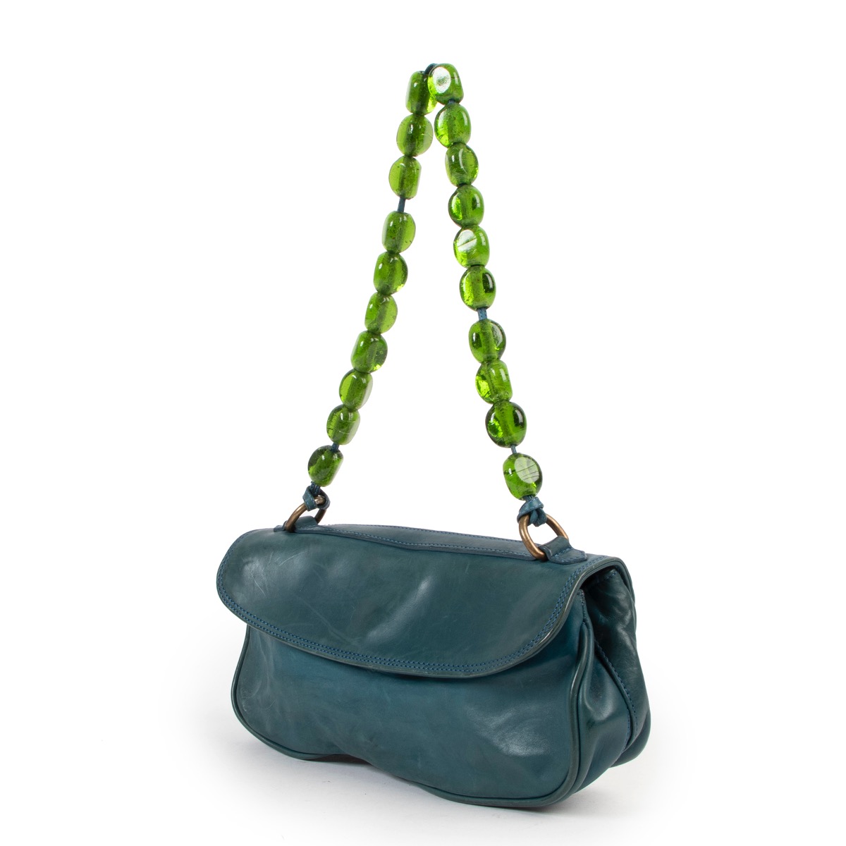 手数料安い Beaded Teal Noten Van Dries Strap Bag Shoulder Mini ハンドバッグ