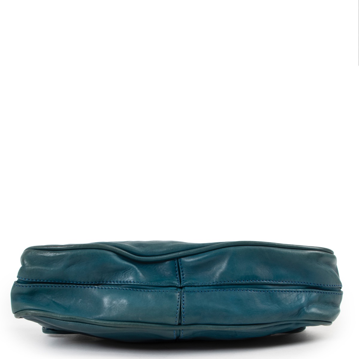 DRIES VAN NOTEN*お目が高い*ペトロール ブルー ピローバッグ DRIES VAN NOTEN*お目が高い*ペトロール ブルー ピローバッグ