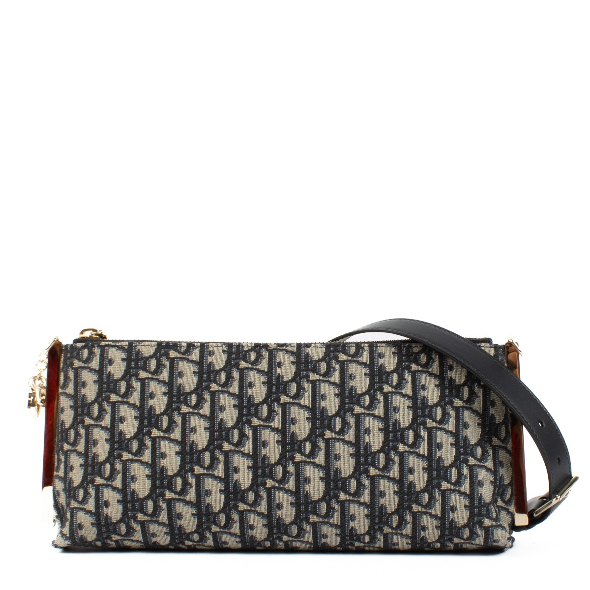 【ヴィンテージ】Rank:A☆Dior BLUE Oblique サドル バッグ BUYMA VINTAGE 中古 【ヴィンテージ】Rank:A☆Dior BLUE Oblique