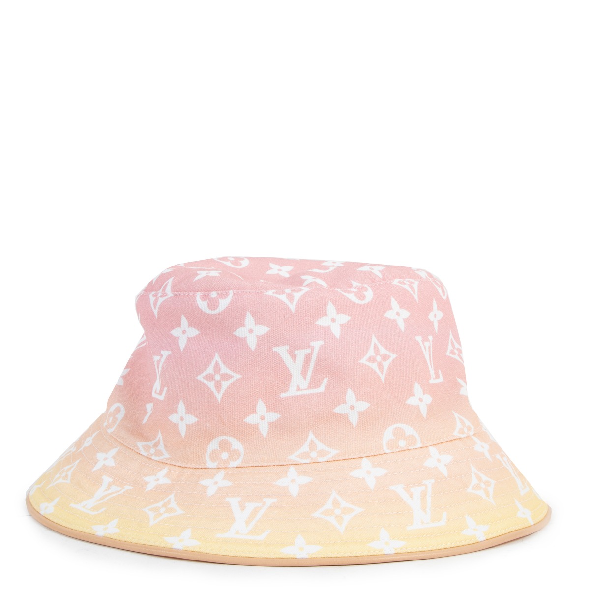 Louis Vuitton Pink/Yellow Monogram Gradient Bob Hat - Size M