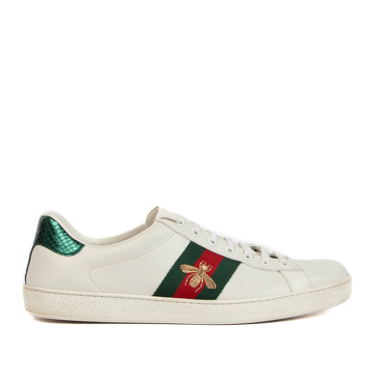 Gucci bee white shoes 2025