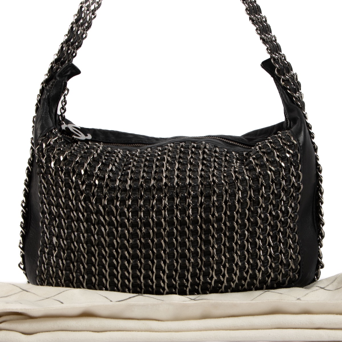 chanel black lambskin small Classic flap bag ○ Labellov