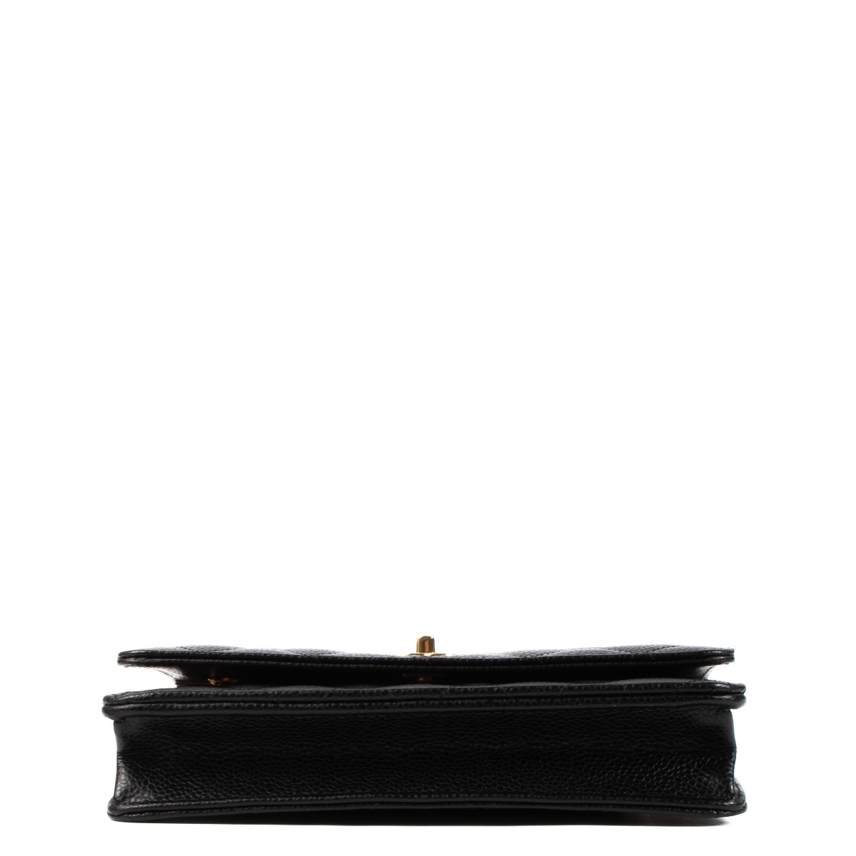 Chanel Black Caviar Classic CC Clasp Wallet On Chain ○ Labellov