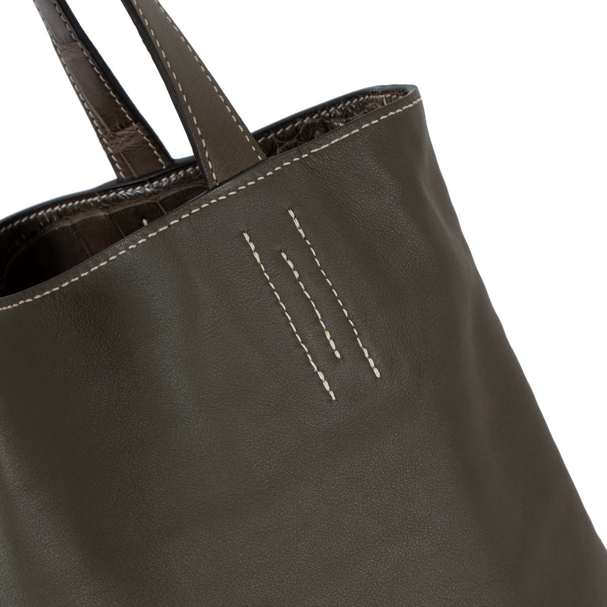 Hermès Double Sens 36 Alligator Chiffon Reversible Tote Bag