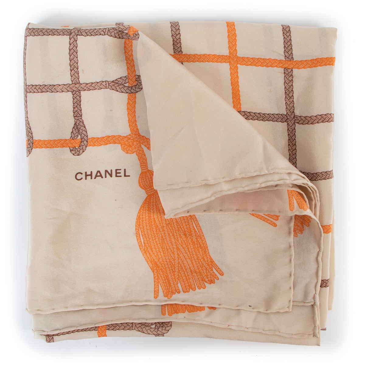 Chanel Peach Pink Coco Mademoiselle Scarf Shoulder Bag ○ Labellov