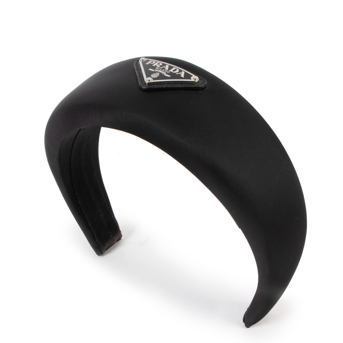 Prada Black Re-Nylon Headband ○ Labellov ○ Buy and Sell Authentic Luxury