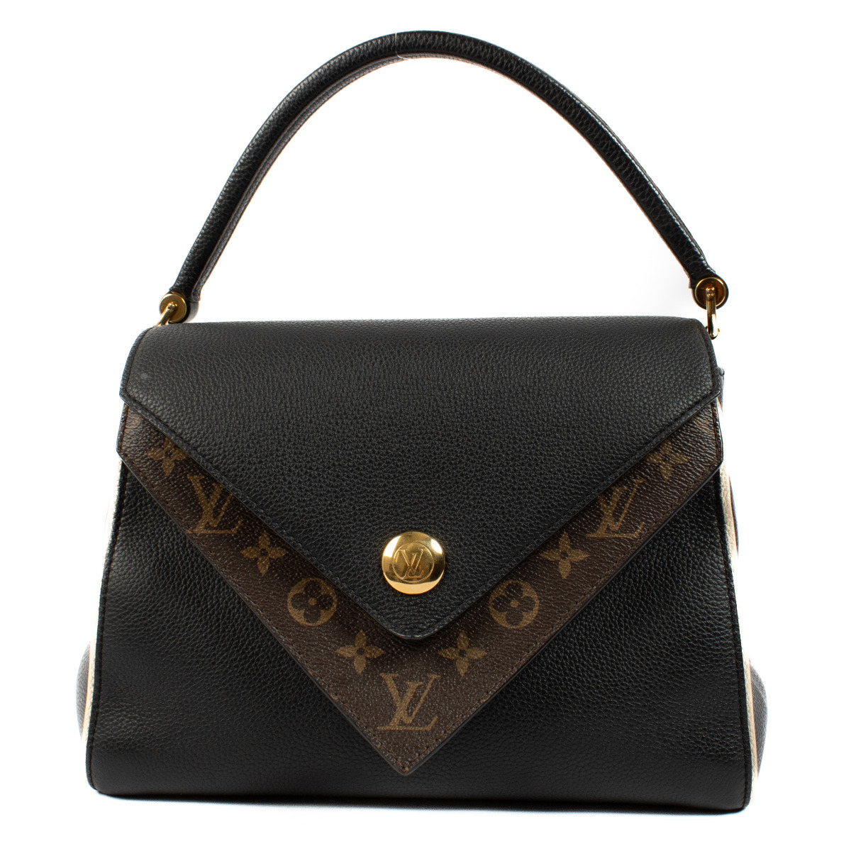 Louis Vuitton Black Taurillon/Monogram Double V Bag ○ Labellov