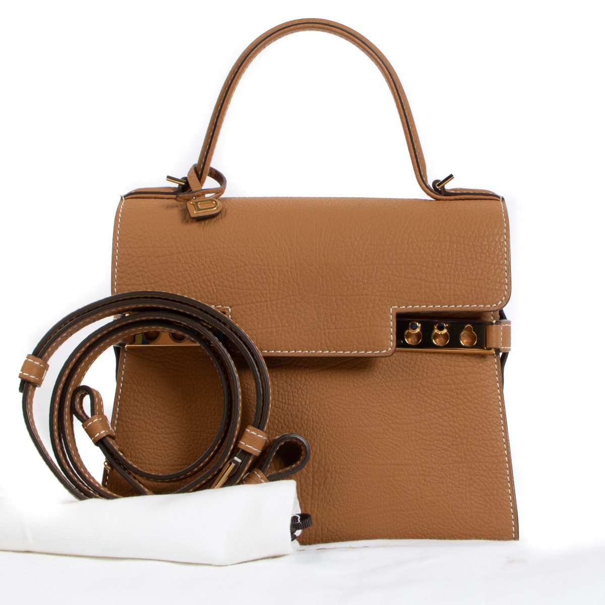 Delvaux Tempete PM Vegetal Cripsy Calf Labellov Buy and Sell Authentic Luxury
