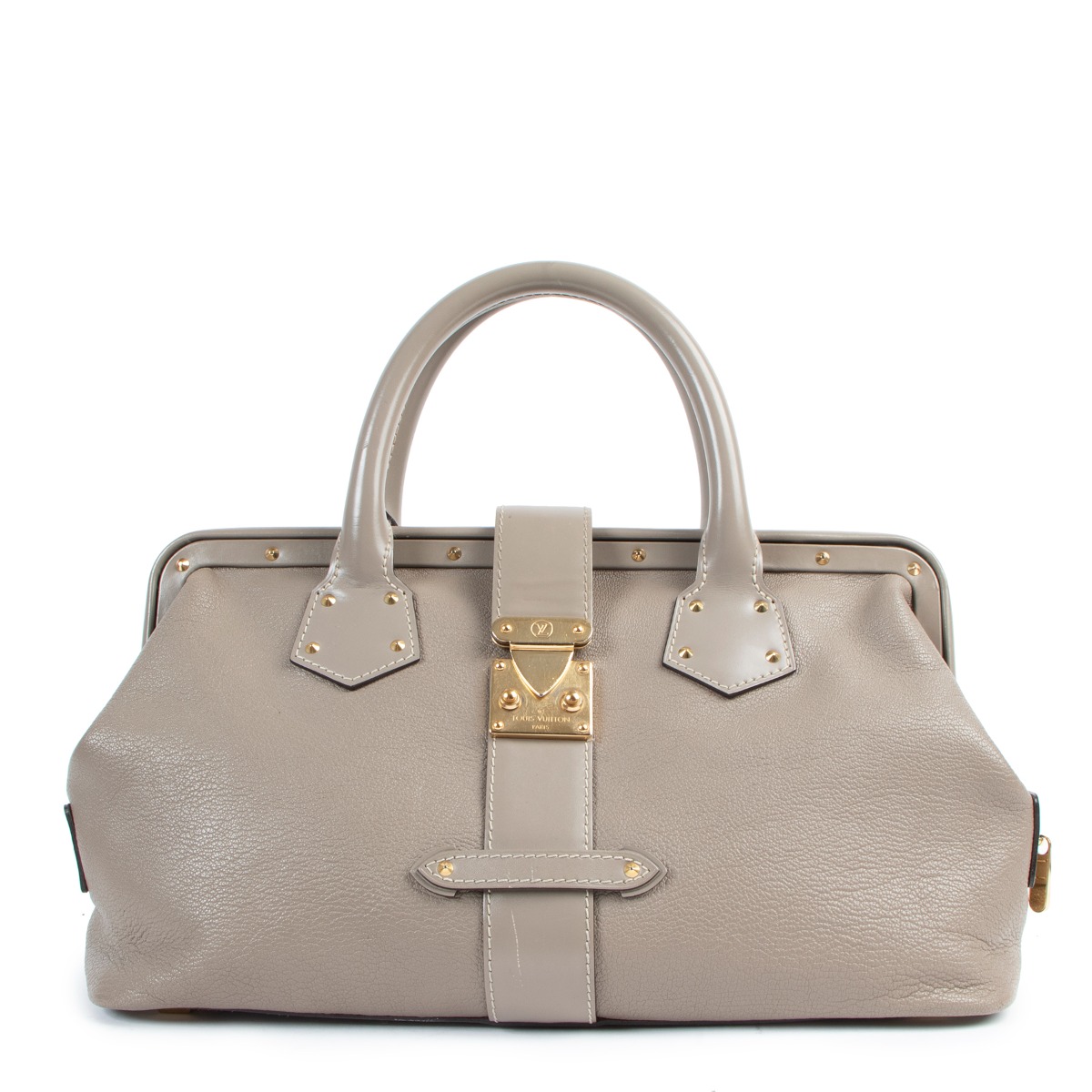 Louis Vuitton Blanc White Leather Suhali L'Ingenieux PM Doctor Frame Bag  For Sale at 1stDibs