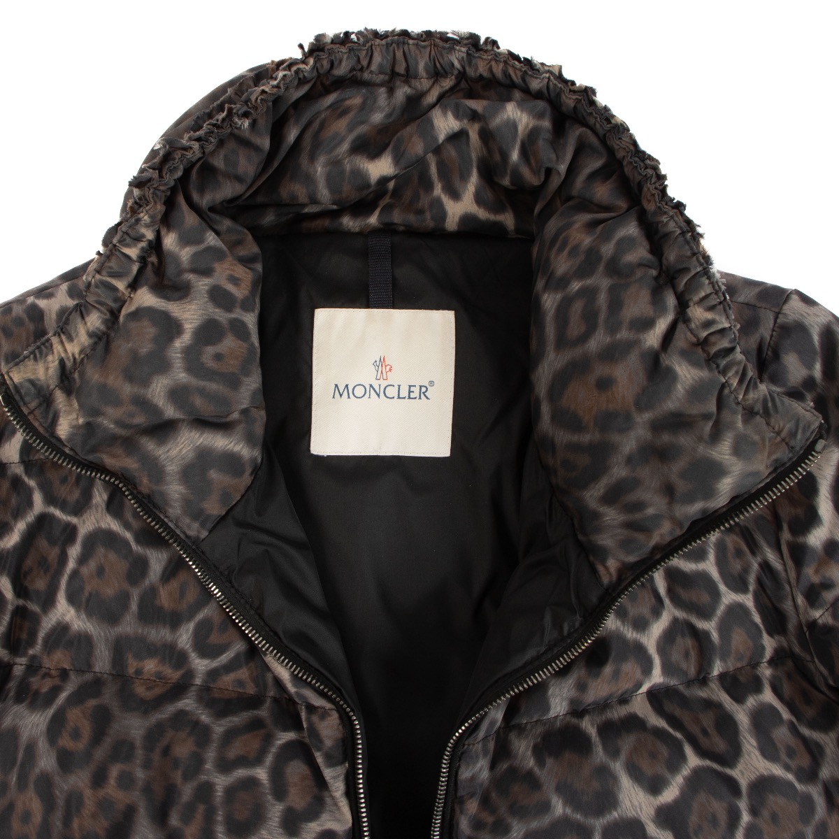 Moncler leopard print jacket deals