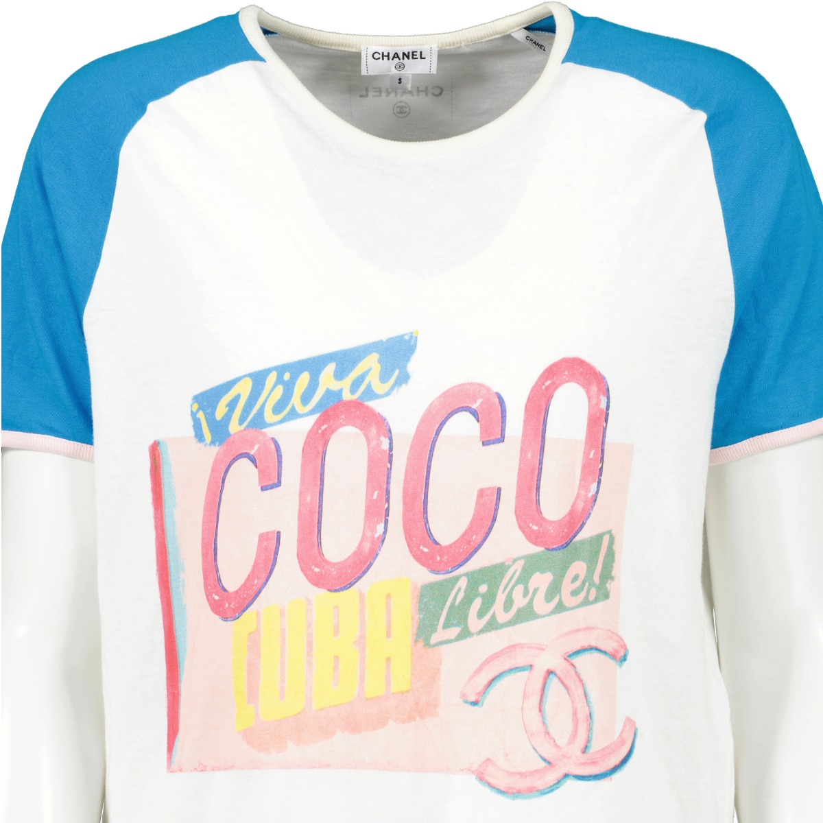Chanel Viva Coco Cuba libre t-shirt White Cotton ref.423691