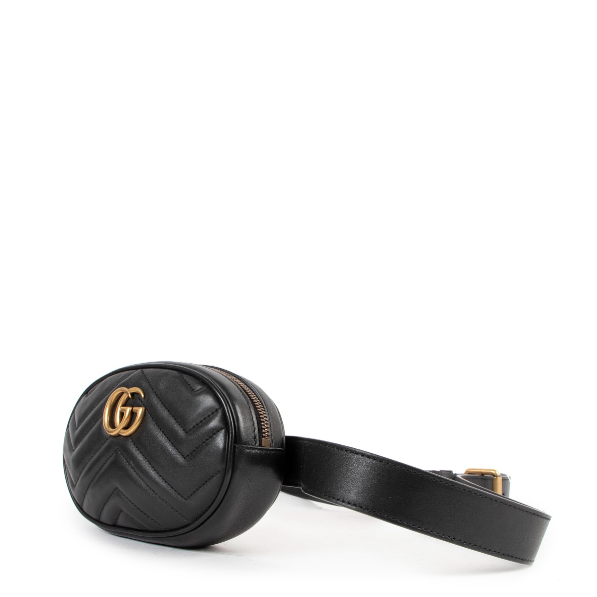Gucci GG Marmont Black Belt Bag ○ Labellov ○ Buy and Sell